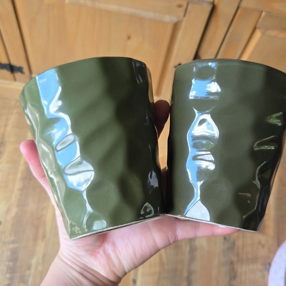 2 Small Orchid Plant Pots